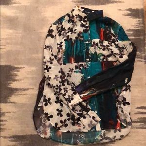 Peter Som silk printed blouse